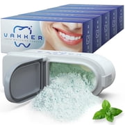Vakker Teeth Whitening Powder fot Teeth Whitening Toothpaste, Fluoride Free & Non-Sensitive, Enamel Safe Tooth Stain Remover, Fresh Mint, 5.5 oz, 5 Packs