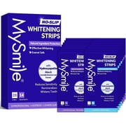 MySmile Teeth Whitening Strips for Teeth Sensitive, 10% Hydroxyapatite-Infused, Enamel Safe, Non-Slip Teeth White Strips, Residue-Free, Tooth Stains Remover, Includes Natural Formula, Mint, 28pcs