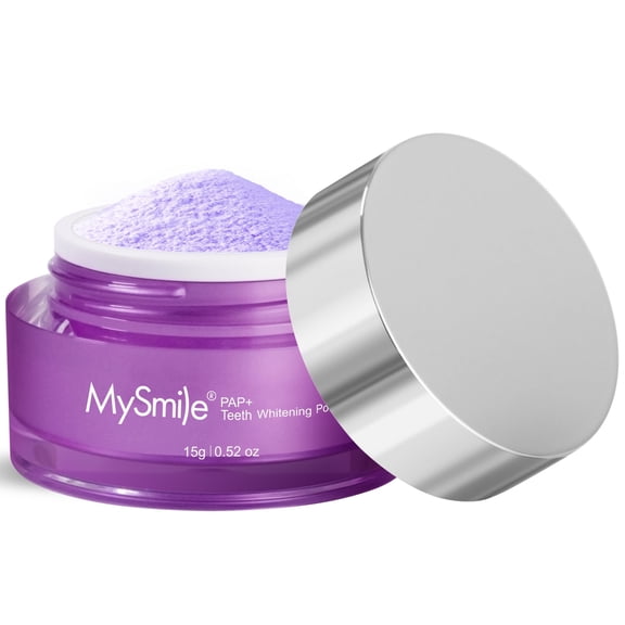 MySmile PAP Teeth Whitening Powder, Tooth Powder Purple Color Corrector Remove Tooth Stains, Cavity Prevention Little Foam for Cleaning Tooth Fresh Breath Alternative Fluoride Free Toothpaste