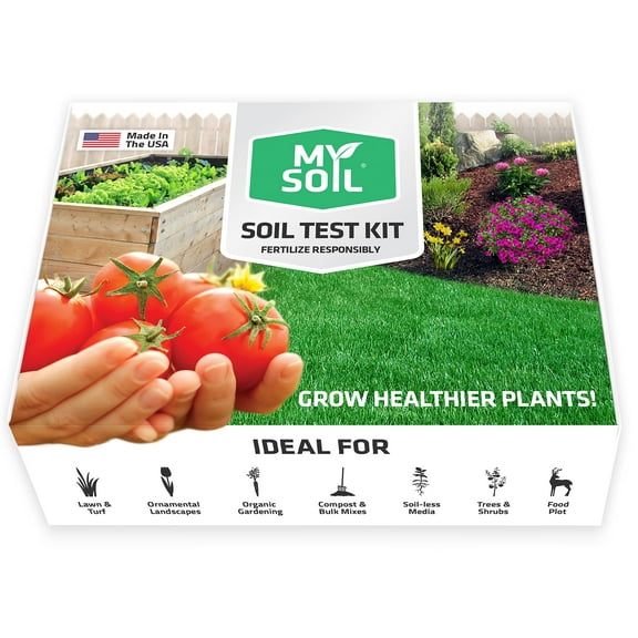 MySoil Soil Test Kit, Unlock Your Lawn & Garden Potential, Complete & Accurate Nutrient and pH Analysis with Recommendations Tailored to Your Soil and Plant Needs