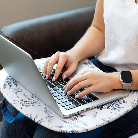 MyStyle Portable Lap Desk with Cushion - Blue Garden - Fits up to 15.6 Inch Laptops