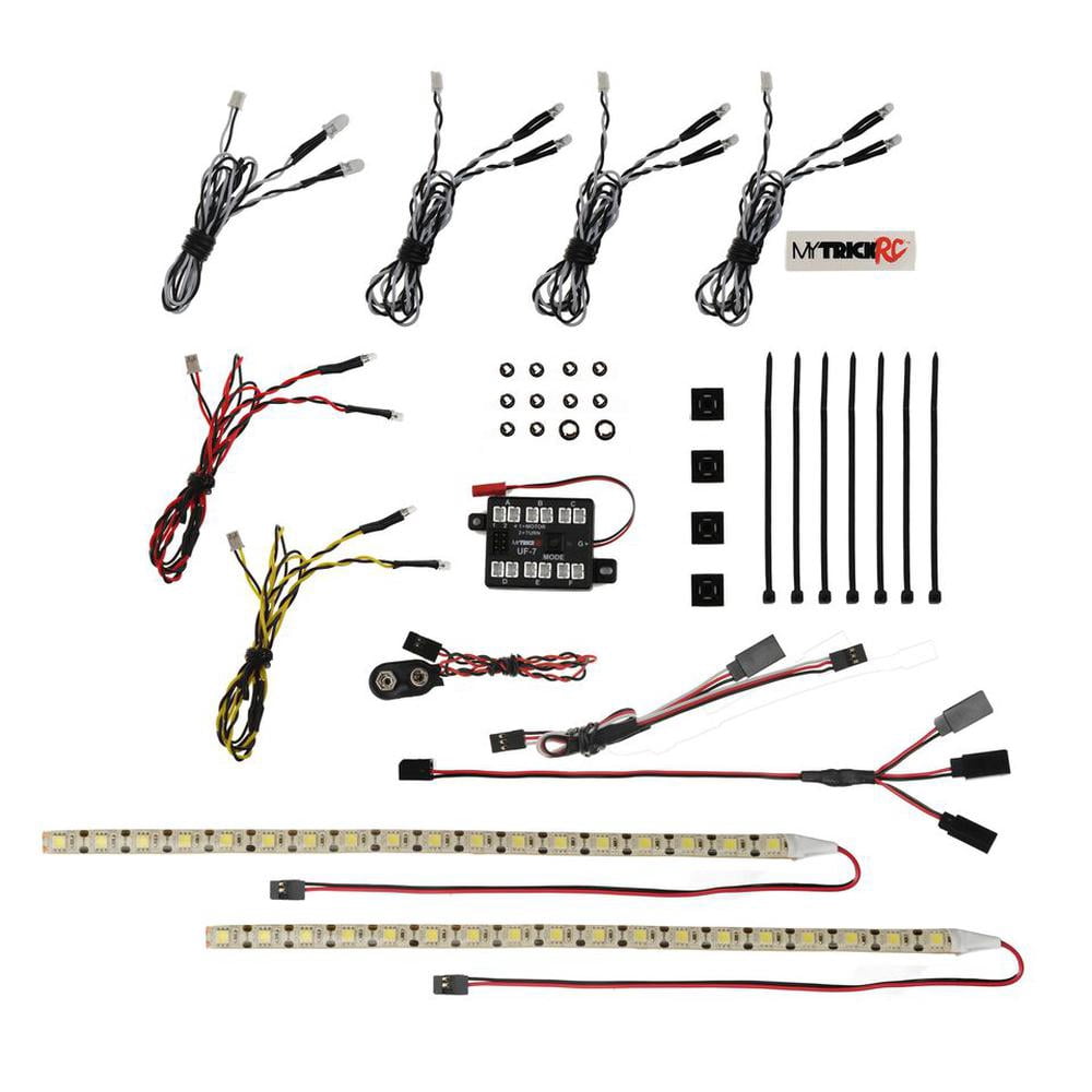 Rccrawler Light Module MyTrickRC Rock Crawler Deluxe Light Bar Kit- 1-UF-7 Controller, OR4 ...