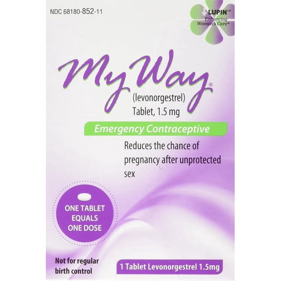 MyWay Emergency Contraceptive Pill | Compare to Plan B One-Step | 1.5MG ONE TABLET | 1PK