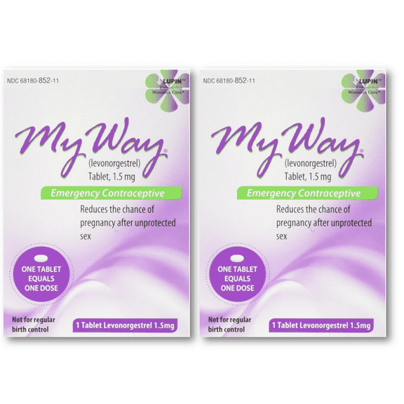 MyWay Emergency Contraceptive Pill | Compare to Plan B One-Step | 1.5MG ONE TABLET | 2PK