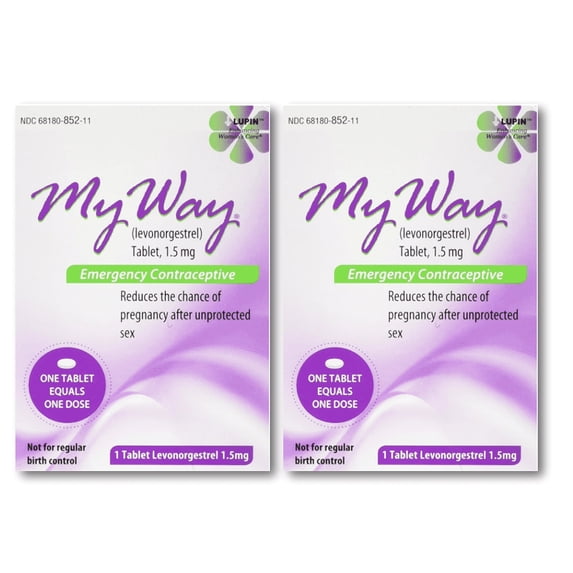 MyWay Emergency Contraceptive Pill | Compare to Plan B One-Step | 1.5MG ONE TABLET | 2PK