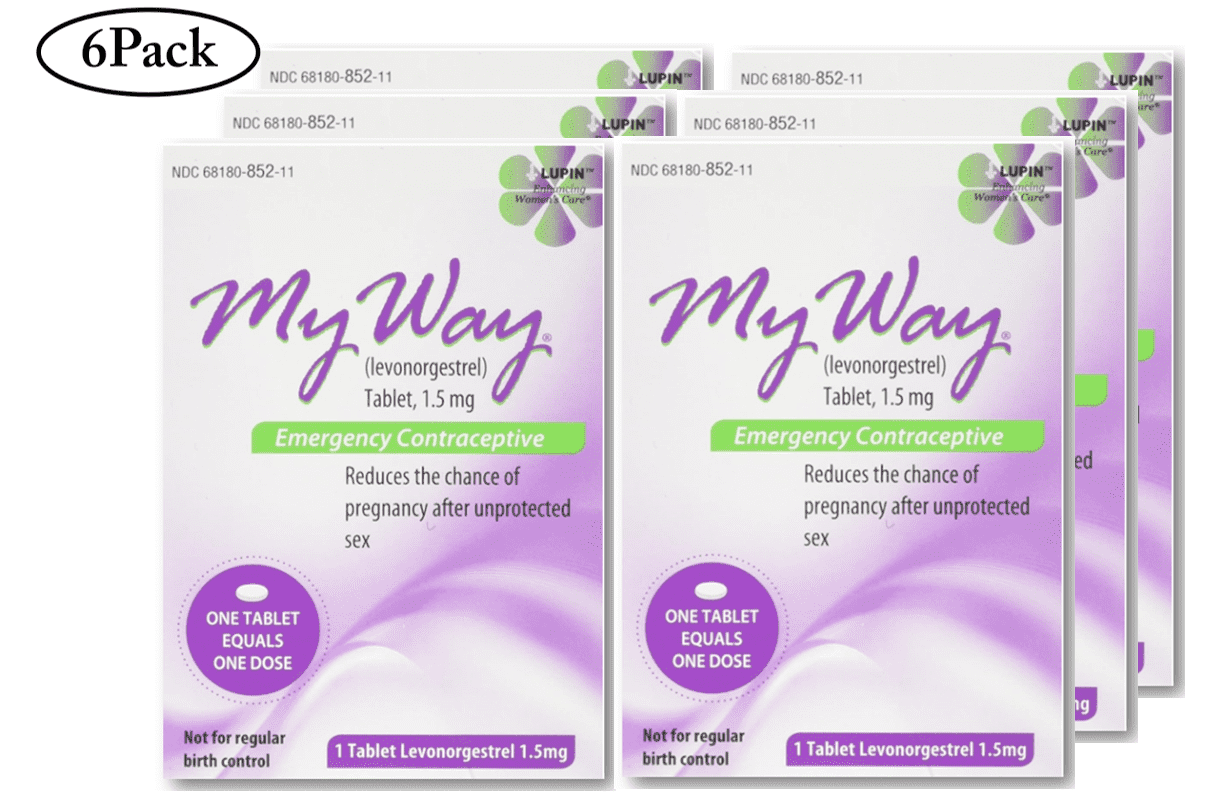 MyWay Emergency Contraceptive Pill | Compare to Plan B One-Step | 1.5MG ONE TABLET | 6PK