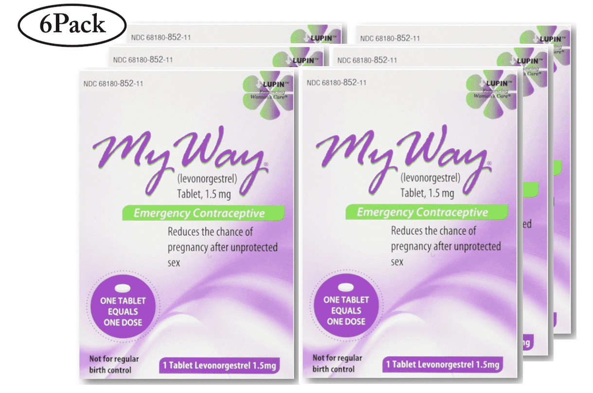 MyWay Emergency Contraceptive Pill | Compare to Plan B One-Step | 1.5MG ONE TABLET | 6PK