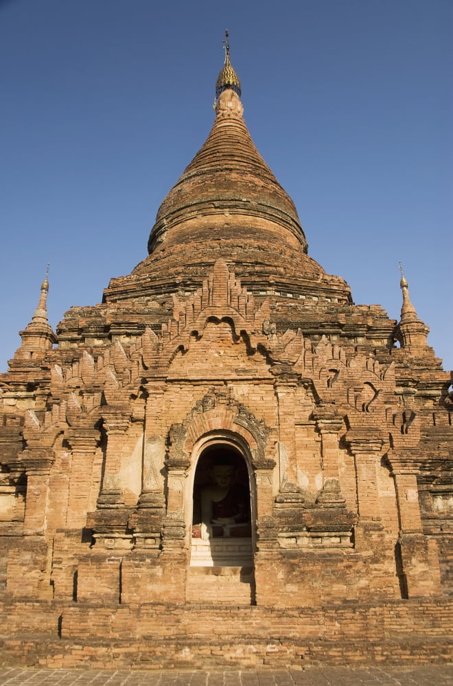Myanmar Bagan Sinmyarshin Pahto Entrance to Buddha statur Canvas Art - Richard Maschmeyer Design Pics (24 x 36)