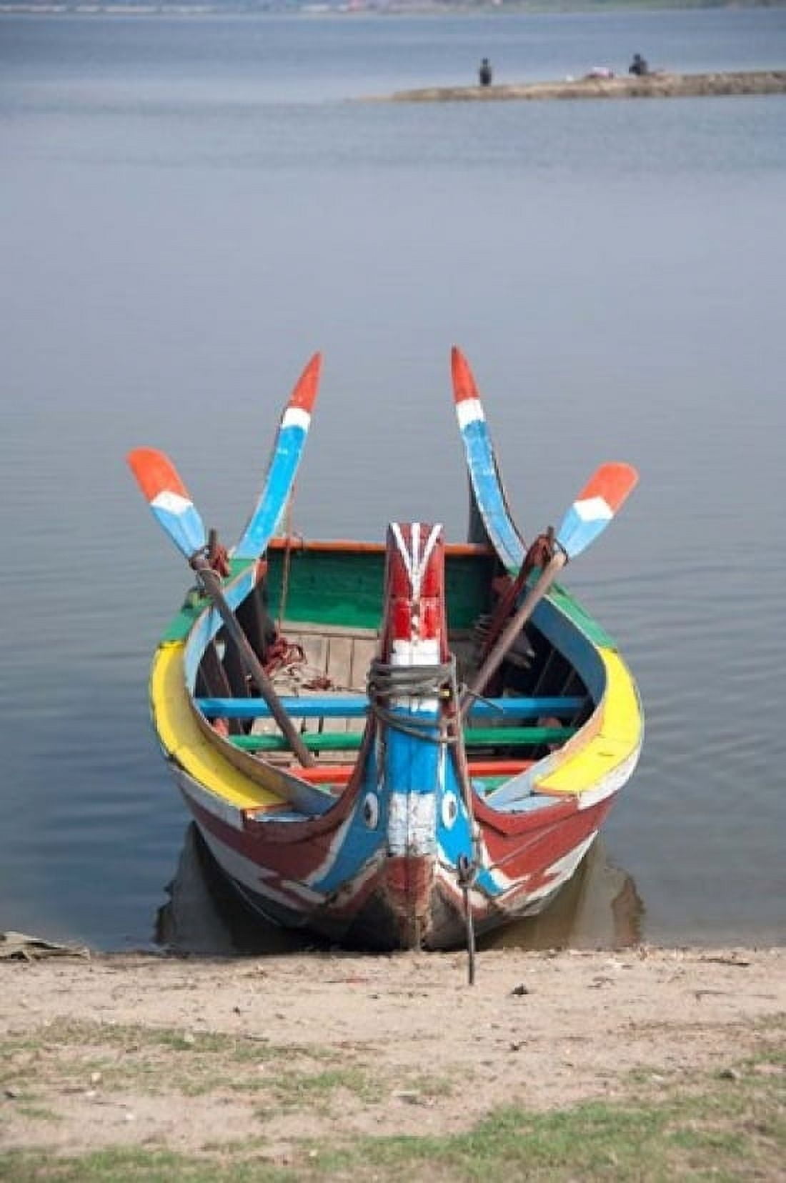 Myanmar Mandalay Amarapura Taungthaman lake Canvas Art - Cindy Miller Hopkins DanitaDelimont (11 x 17)