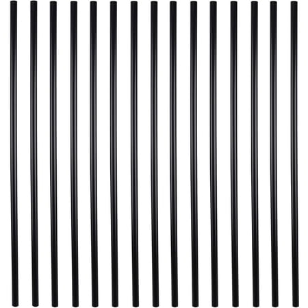 Myard 26 Inches Classic Hollow Round Iron Balusters for Deck Railing Porch (25-Pack, Matte Black)