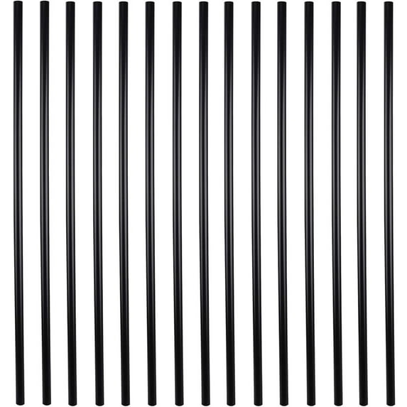 Myard 26 Inches Classic Hollow Round Iron Balusters for Deck Railing Porch (25-Pack, Matte Black)