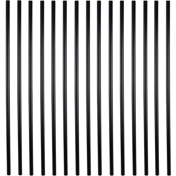 Myard 26 Inches Classic Hollow Round Iron Balusters for Deck Railing Porch (25-Pack, Matte Black)