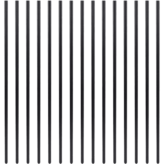 Myard 26 Inches Grooved Classic Hollow round Aluminum Deck Balusters for Deck Railing Porch (50-Pack, Matte Black)