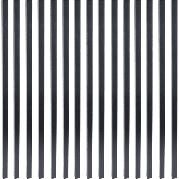 Myard 29 Inches Estate Square Aluminum Deck Balusters for Decking Railing Patio Fence, Modern Look (25-Pack, Matte Black)
