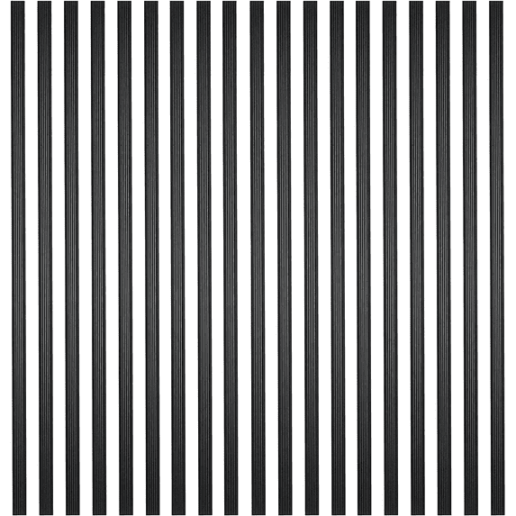 Myard 29 Inches Grooved Estate Square Aluminum Deck Balusters for Decking Railing Patio Fence, Modern Look (25-Pack, Matte Black)