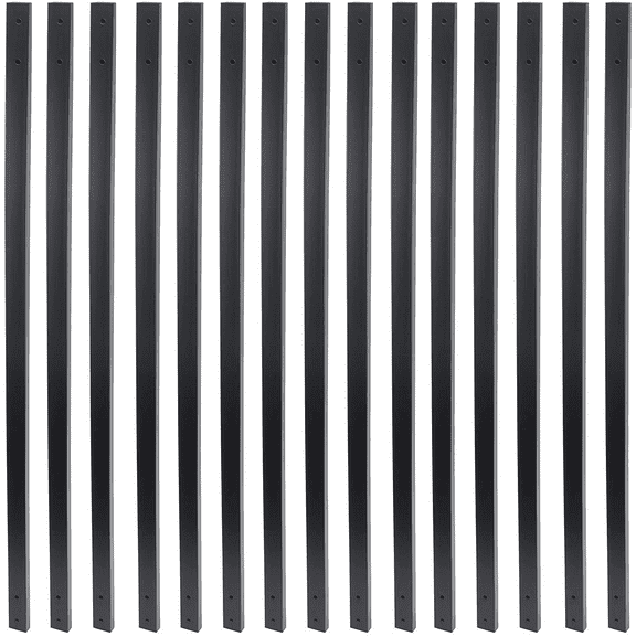 Myard 32-1/4 Inches Traditional Rectangle Aluminum Deck Balusters with Screws for Wood Composite Facemount Railing, Classic Geometric Style (25-Pack, Matte Black)