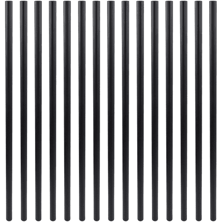 Myard 36 Inches Grooved Classic Hollow round Aluminum Deck Balusters for Deck Railing Porch (25-Pack, Matte Black)