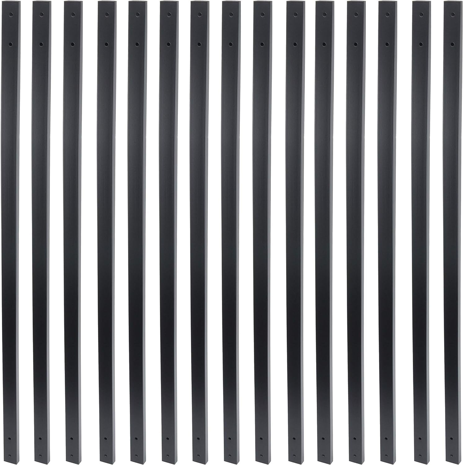 Rectangular Balusters Myard 38'' Iron Deck Balusters for Indoor/Outdoor, Facemount Style, 50 ...
