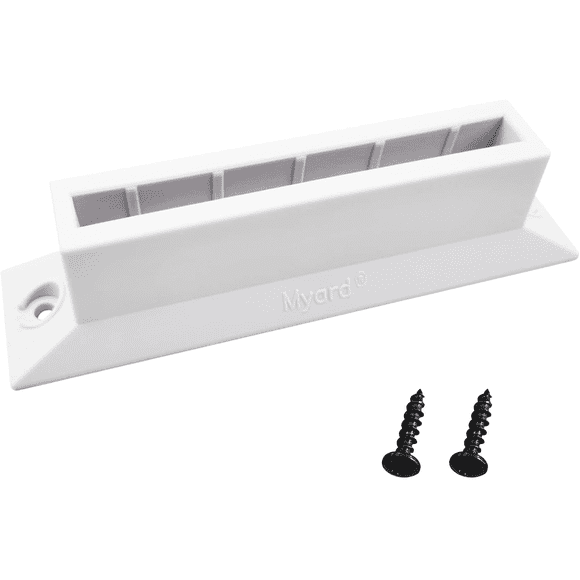 Myard Level Baluster Connectors for Deck Scenic Frontier Glass Balusters (10-Pack, for Thickness: 5/16", Width: 4", White)