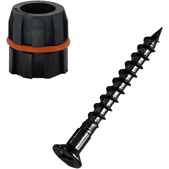 Myard 'O' Seal Patented Baluster Connectors with Screws for Deck Railing Handrail Patio Fence (Qty 100 for 50 Balusters, round Line Connectors)