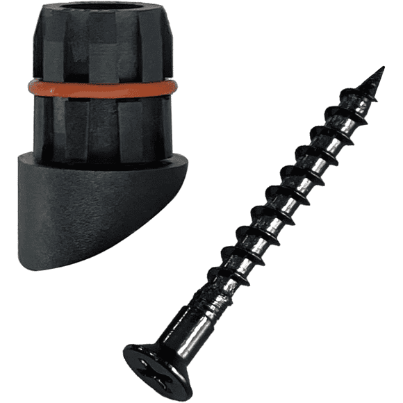 Myard 'O' Seal Patented Baluster Connectors with Screws for Deck Railing Handrail Patio Fence (Qty 100 for 50 Balusters, round Stair Connectors)