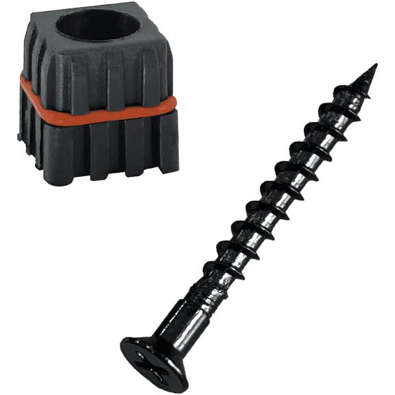 Myard 'O' Seal Patented Baluster Connectors with Screws for Deck Railing Handrail Patio Fence (Qty 50 for 25 Balusters, Square Line Connectors)