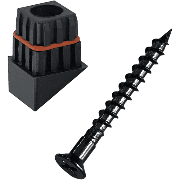 Myard 'O' Seal Patented Baluster Connectors with Screws for Deck Railing Handrail Patio Fence (Qty 50 for 25 Balusters, Square Stair Connectors)