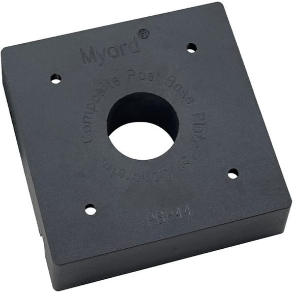 Myard PBP44 3.25 in x 3.25 in x 1.00 in, Nylon 30% Glass Fiber, Non-corrosive Post Bracket Black
