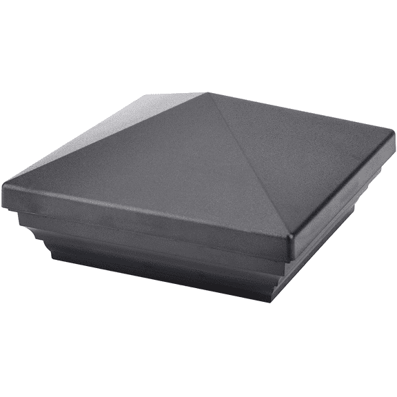 Myard PNP 115445 Screw-Free Universal Fence Pyramid Top Cap Fits Post 4 X 4 Inches (Actual Post Size 3.5 X 3.5) (Qty 5, Black)