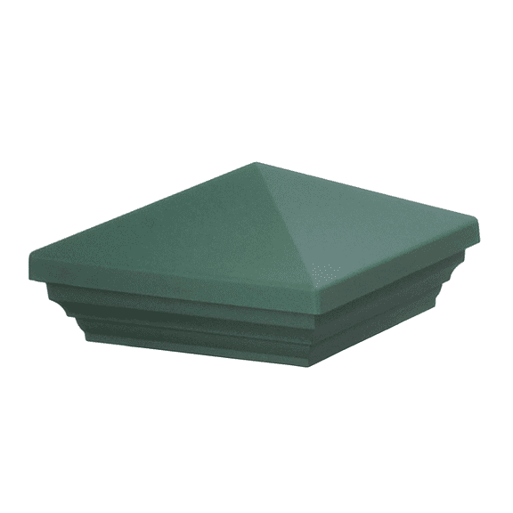 Myard PNP 115445G Screw-Free Universal Fence Pyramid Top Cap Fits Post 4 X 4 Inches (Actual Post Size 3.5 X 3.5) (Qty 10, Green)