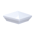 thumbnail image 1 of Myard PNP 115445W Screw-Free Universal Fence Pyramid Top Cap Fits Post 4 X 4 Inches (Actual Post Size 3.5 X 3.5) (Qty 5, White), 1 of 8