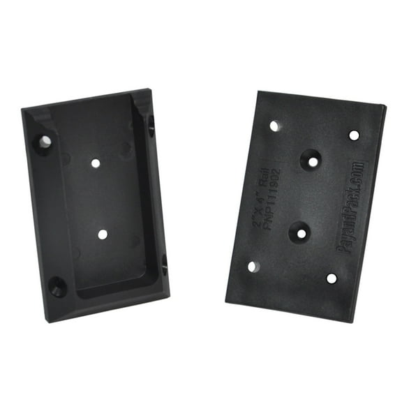 Myard PNP111902 Deck Railing Connectors with Screws for 2x4 (Actual 1.5x3.5) Inches Stair Wood Handrail (5 Pairs, Black)