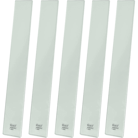 Myard Scenic Frontier Tempered Glass Balusters, Clear, 32" Length, 5 Pack