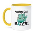 thumbnail image 1 of Myasthenia Gravis Bites Awareness Ribbon Cause Design, 11oz Two-Tone Yellow Mug, 1 of 7