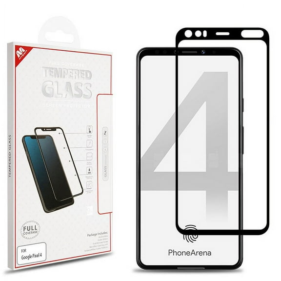 Mybat Full Coverage Tempered Glass Screen Protector For Google Pixel 4 - Black