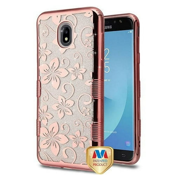 Mybat Hibiscus Flower Candy Case For Samsung Galaxy J7 (2018), J737 Rose Gold