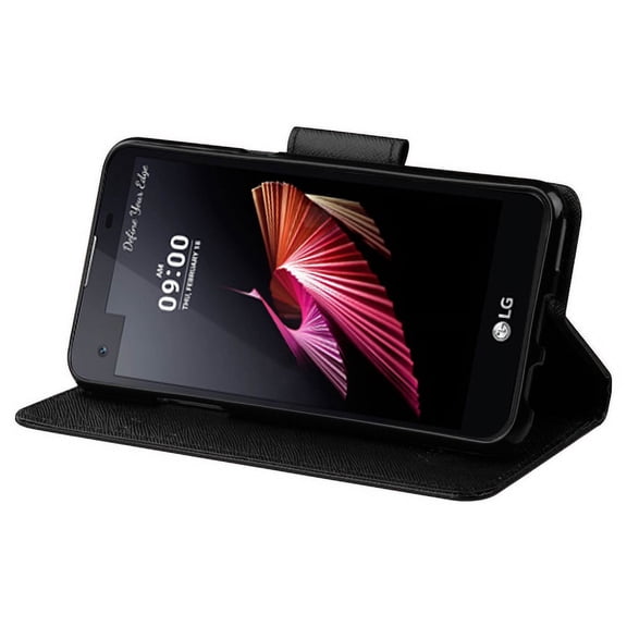 Mybat Liner Myjacket Wallet Crossgrain Series For Lg K500 X Screen - Black Pattern Black