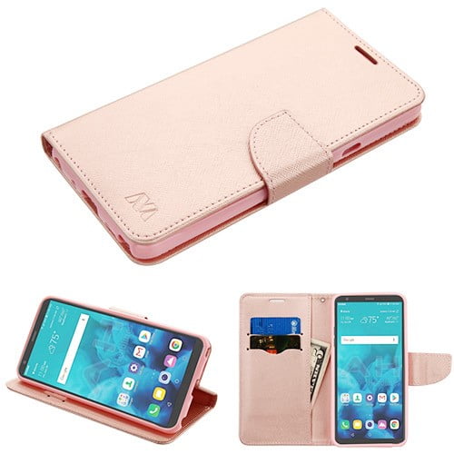 Mybat Liner Myjacket Wallet Crossgrain Series For Lg Stylo 4 Stylo 4 Plus - Rose Gold Pattern Rose Gold