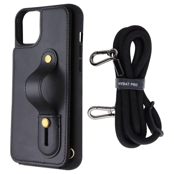 Mybat Pro Clutch Series Crossbody Wallet Case for Apple iPhone 15 Plus - Black