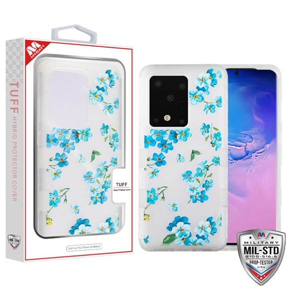 Mybat Tuff Hybrid Protector Cover Military-grade Certified For Samsung Galaxy S20 Ultra 6.9 - Semi Transparent White Frosted Aqua Myositis Transparent White