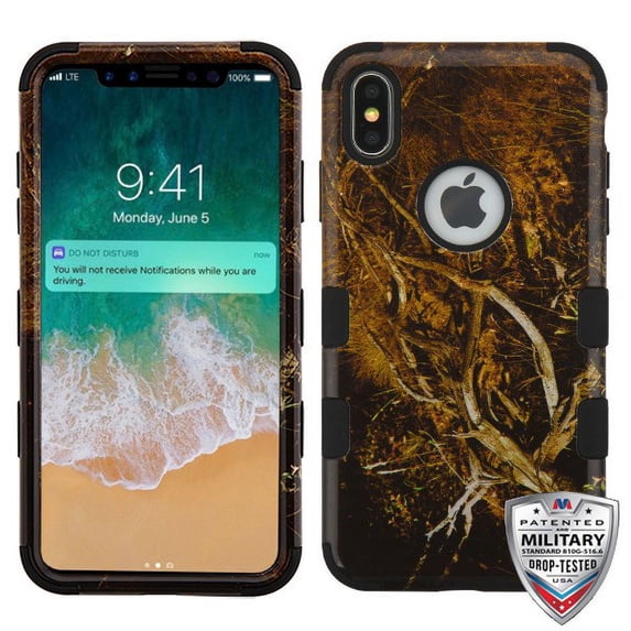 Mybat Tuff Series Case For Apple Iphone Xs Max - Yellow Black Vine Black