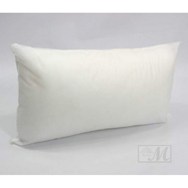 Organic Travel Pillow (10X24) USA Made, Adjustable, Hypoallergenic White - Percale