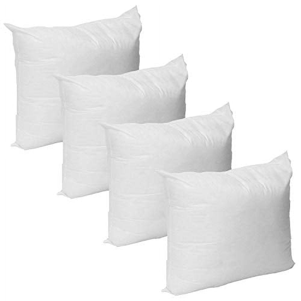  FAVRIQ 18 x 18 Throw Pillow Inserts with 100% Cotton Cover  Square Cushions for Chair Bed Couch Car Down Alternative Pillow Form Sham  Stuffer Decorative Pillow Insert White Sofa Pillow (Set