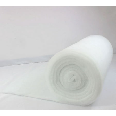 Mybecca 48 Inch Wide (1 Yard) Quilt Batting Multipurpose Dacron Fiber Polyester Wadding Fabric Loft Upholstery Grade Padding 48 x 36 (3' x 4')