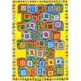 thumbnail image 1 of Mybecca Learning ABC Kids Rug Blocks Design 5 feet X 7 Feet (59" X 82"), 1 of 2