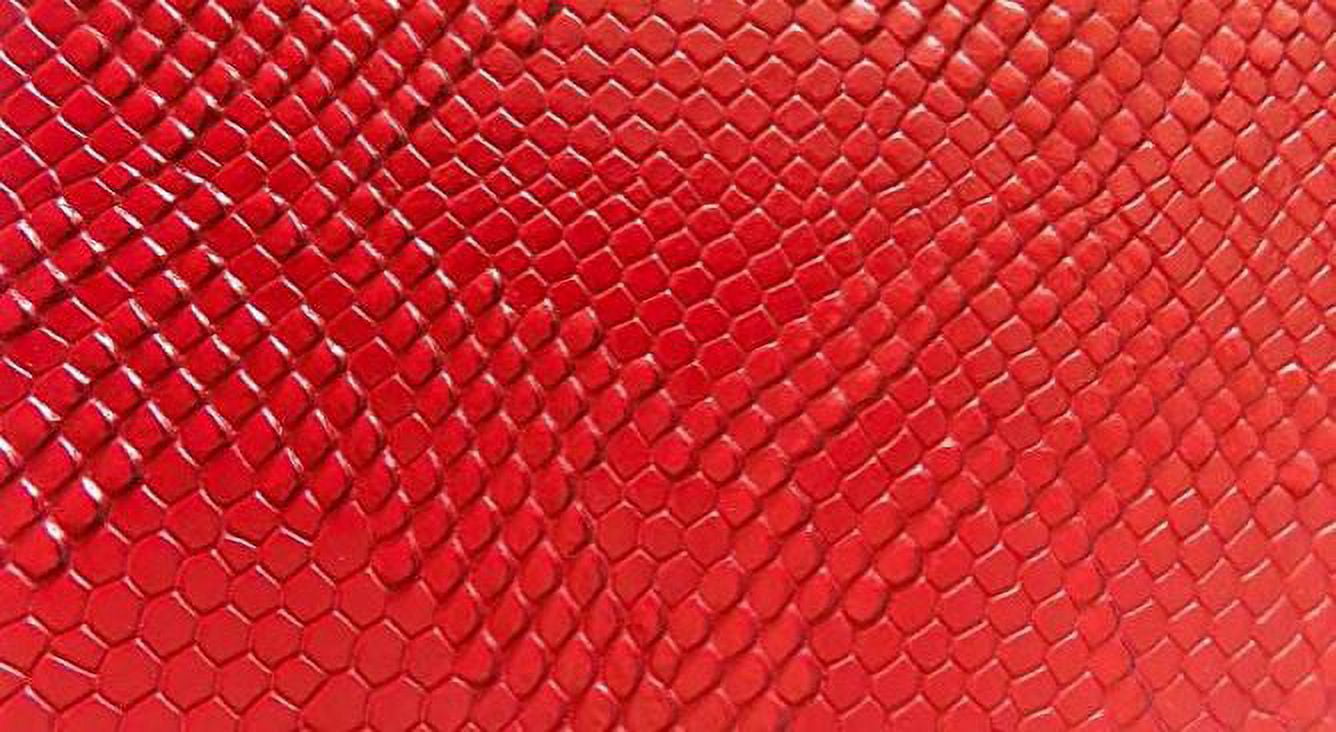 Mybecca RED Embossed Snake Vinyl 54" Wide Textured Faux Leather Great for Upholstery, Purses & Bags Sold By Separate Half Yard
