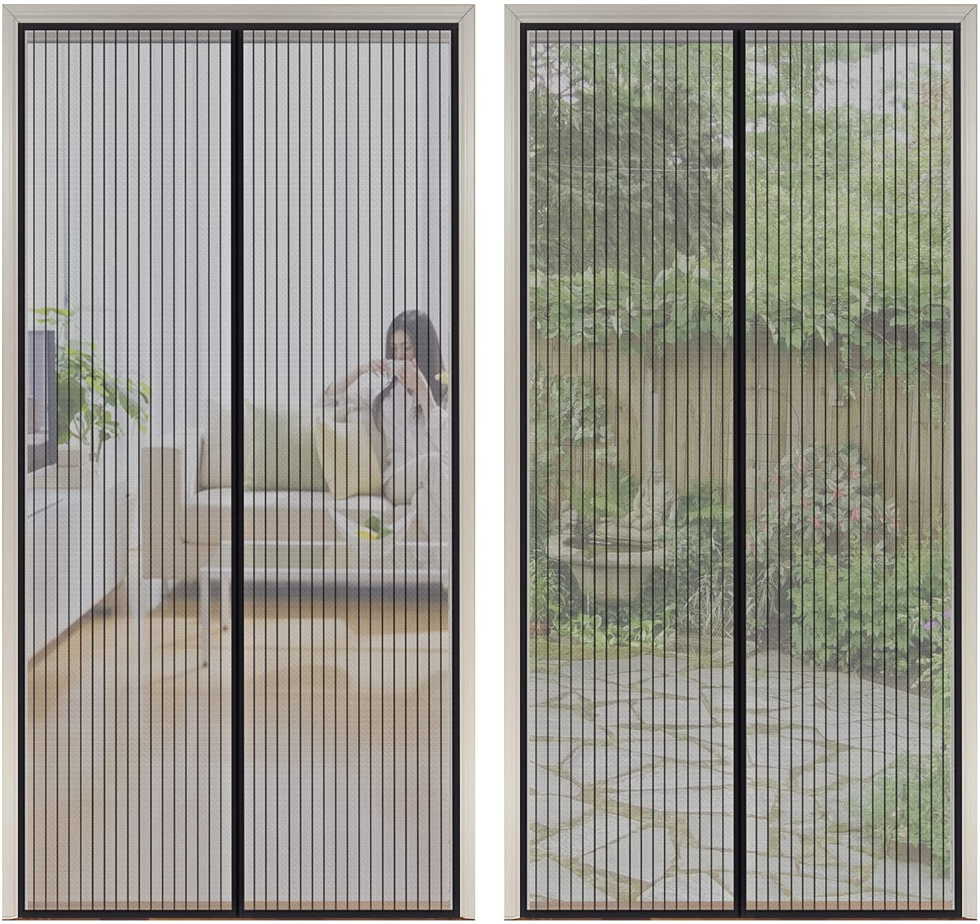 Mycarbon Screen Door, 2 Pack Magnetic Door Screen Fits for 38" x 82" Doors