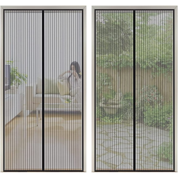 Mycarbon Screen Door, 2 Pack Magnetic Door Screen Fits for 38" x 82" Doors