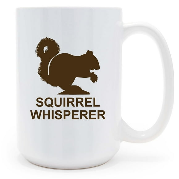 Mycheny Squirrel Whisperer Coffee Mug, 15oz Novelty Squirrel Mugs, Squirrel-Themed Gifts for Squirrel Lovers, Funny Squirrel Cups for Friends Husband Wife
