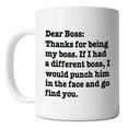 thumbnail image 1 of Mycheny Best Boss Ceramic Mug, 11 Ounces, Bosses Day Gifts, Funny Office Tea Cup, Thanks for Being My Boss Mugs, Birthday Gifts for Men and Women, 1 of 7